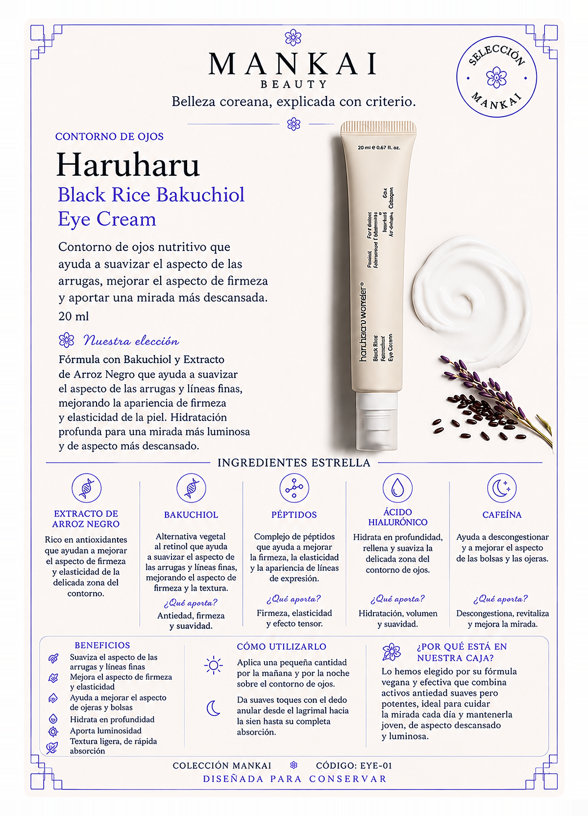 Haruharu · Bakuchiol Eye cara frontal